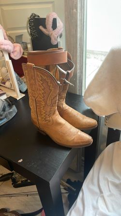 Botas De Dama Vaqueras De Piel Talla 7/12