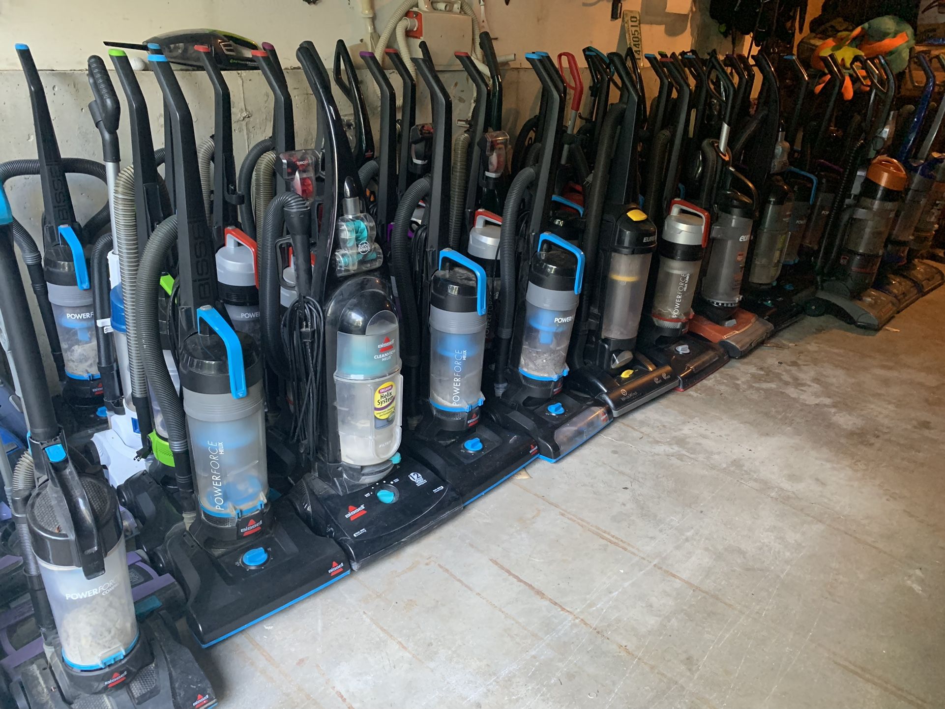 Working vacuum cleaners