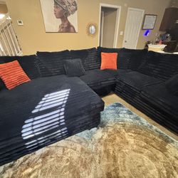 Navy Blue Sectional 