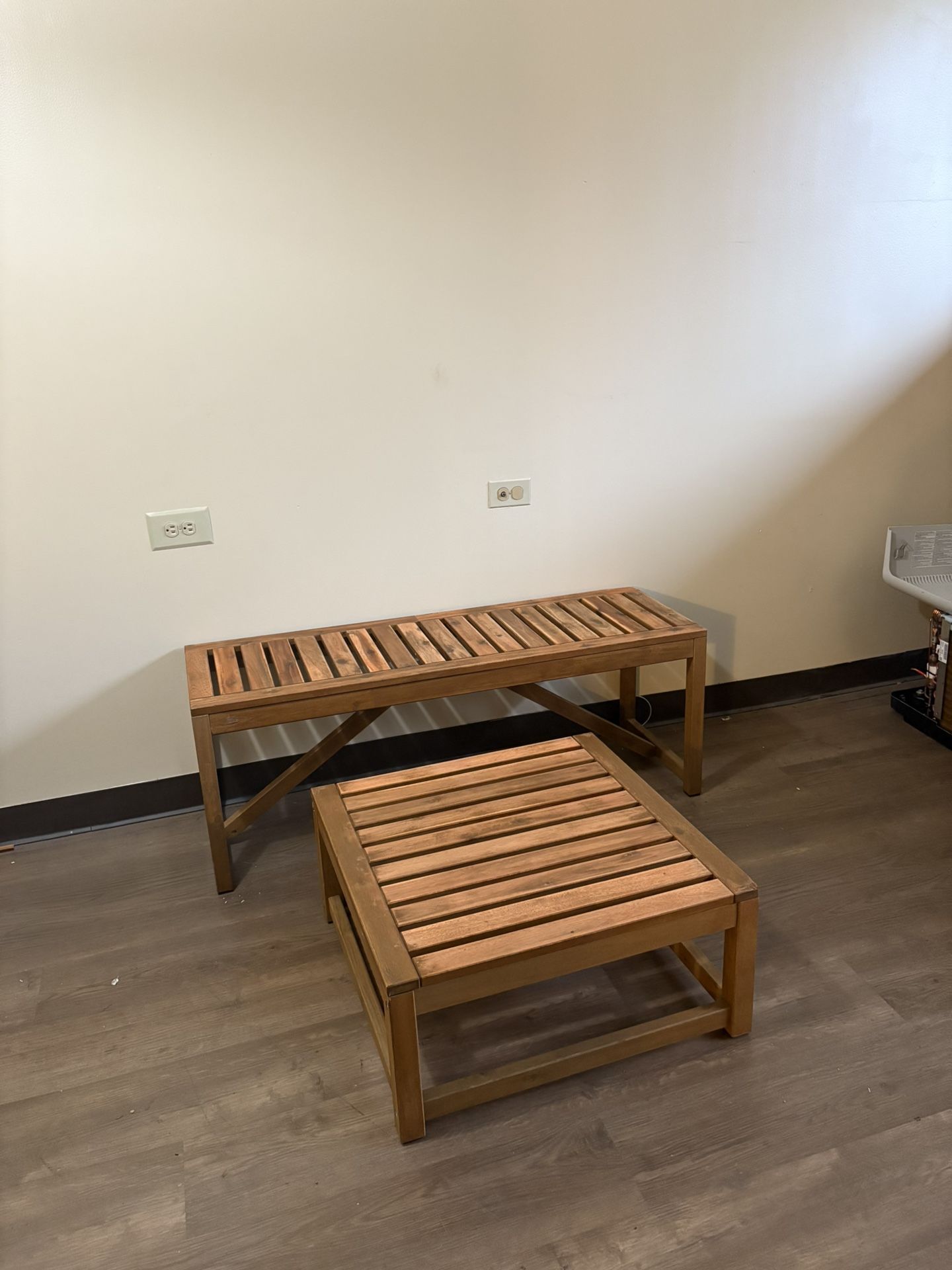 Balcony Bench With Coffee Table
