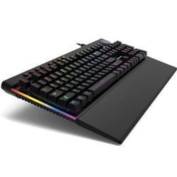 Monster Alpha 5.0 LED Mechanical Gaming Keyboard with Anti-ghosting Individually Backlit RGB Keys, Programmable RGB Lighting Effects, Magnetic Palm Re