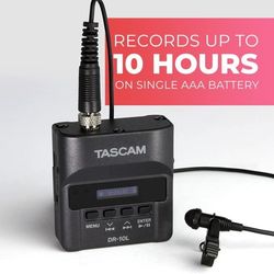 TASCAM Audio Recorder with Lavalier Microphone
