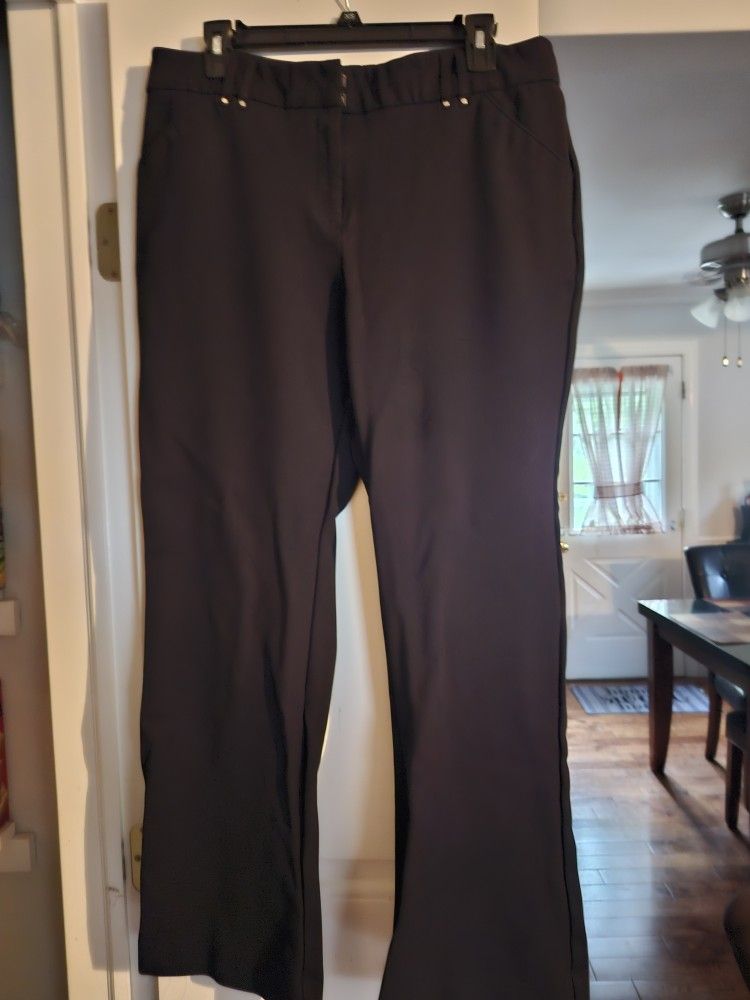 Ladies Black Pants /slacks Size 12