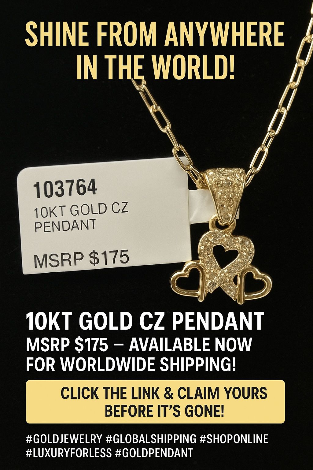 Cz Heart Pendant
