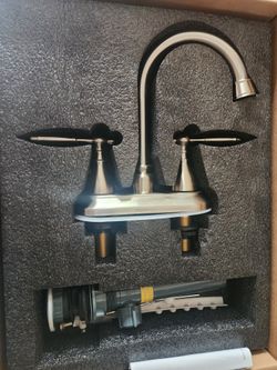 Pretty Satin Nickle Faucet, 4 Inch