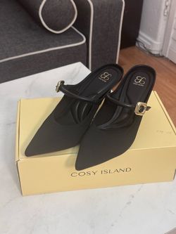 NEW Black Slingback Heels 7,5