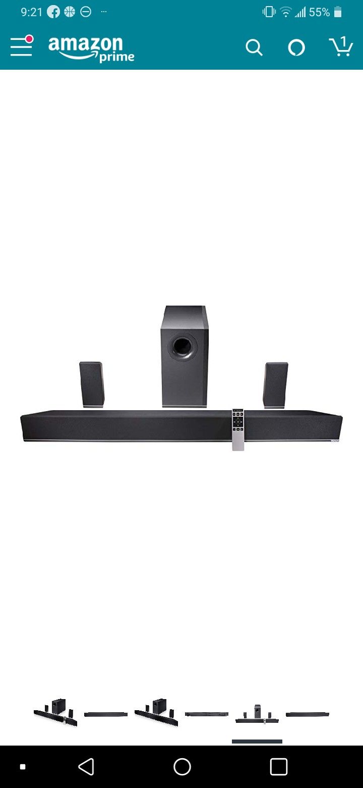 Vizio 5.1 Home Theater Sound Bar with Subwoofer and Satellite Speakers