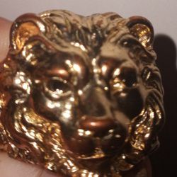 Gold. Lion Ring,