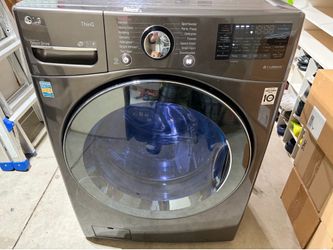 Used LG ThinQ 4.5 cu. ft. ventless all-in-one washer/dryer combo in black steel (120V) LG Model # WM3998HBA