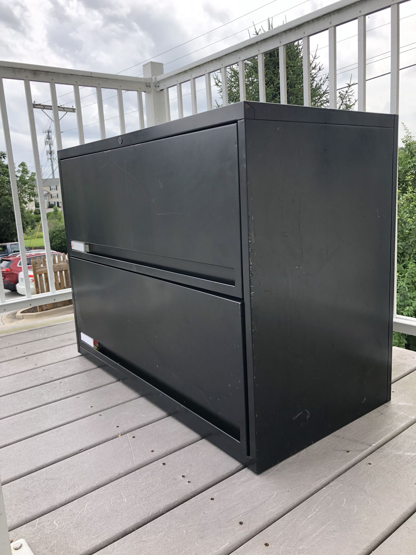 Black 2 Compartment Storage/file  Cabinet 