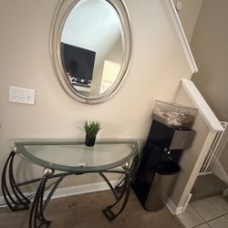 Entry Way Table And Mirror Set