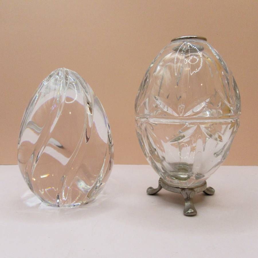 Crystal EGG Trinket Box and Paperweight