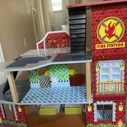 KidKraft Wooden Fire Station Playset