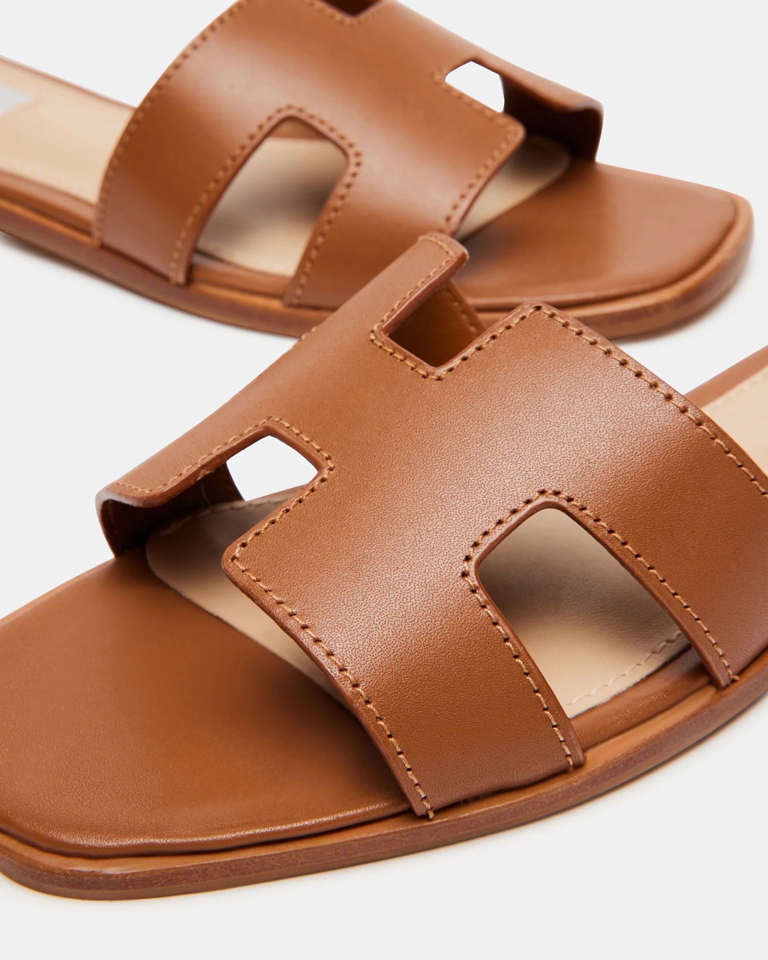 Steve Madden Hadyn Cognac Leather H Sandal NWB Size 7.5