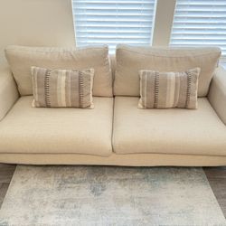 Beige Loveseat Sofa