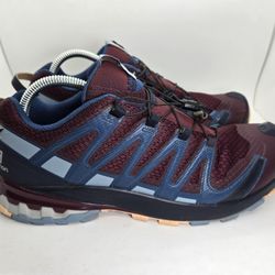 Salomon XA Pro 3D V8 Trail Shoes Women's 10.5 Burgundy Running Hiking Sneakers