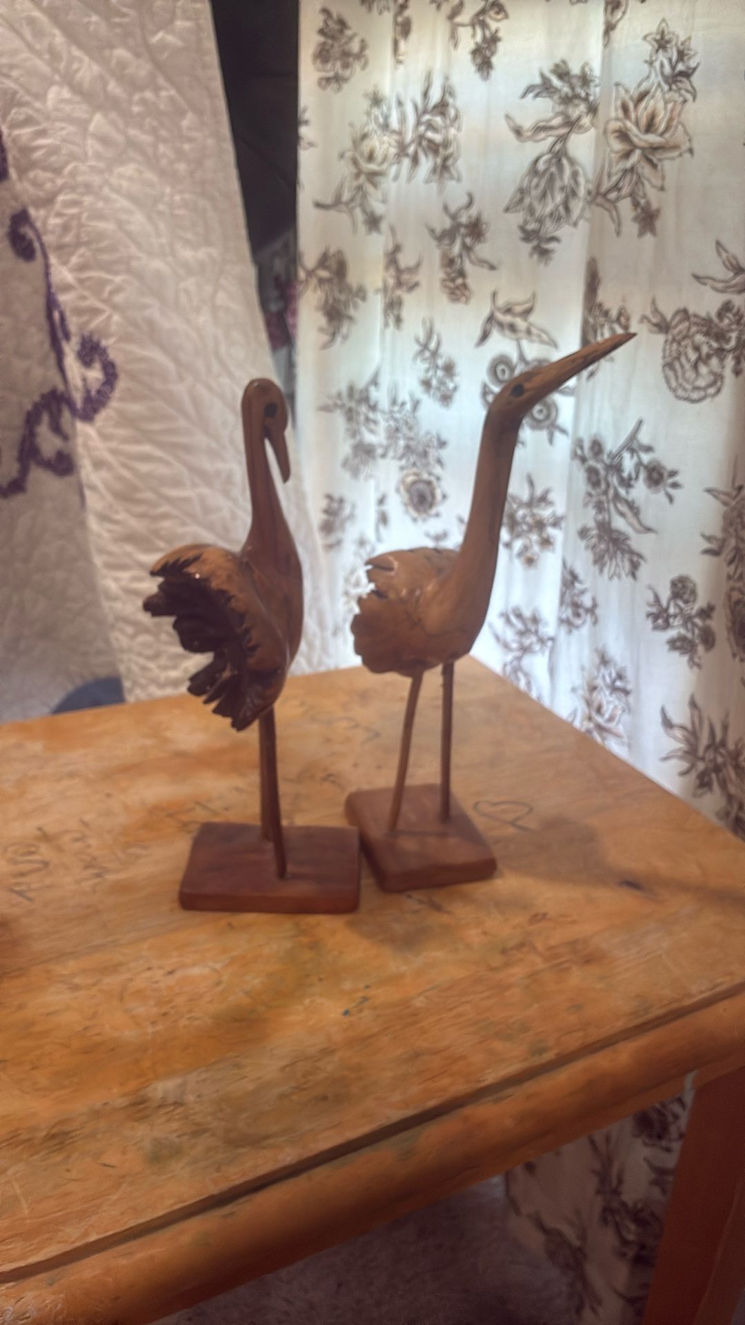 Hand Carved Pelicans