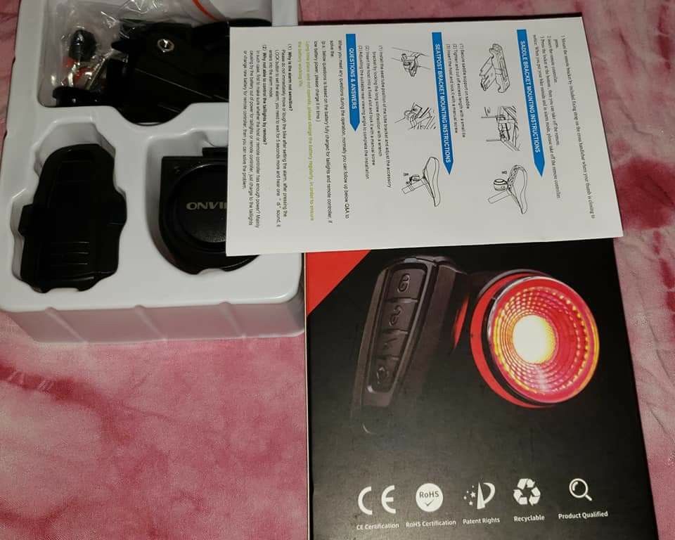 Multi functional anti theft alarm bike tail light