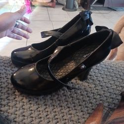 Black Bow Heels