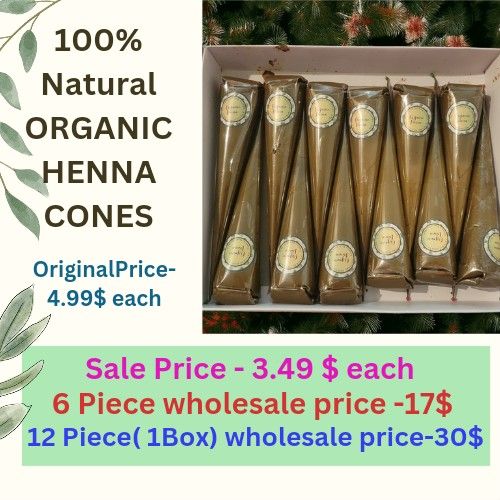 NATURAL ORGANIC HENNA CONES