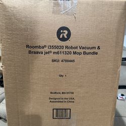 Roomba i355020 Robot Vacuum & Braava jet m611320 mop bundle.