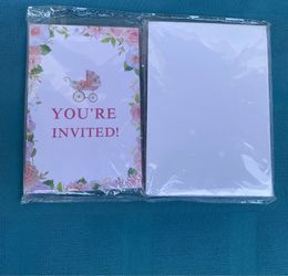 Baby Shower Invitations with Envelopes (25) pcs
