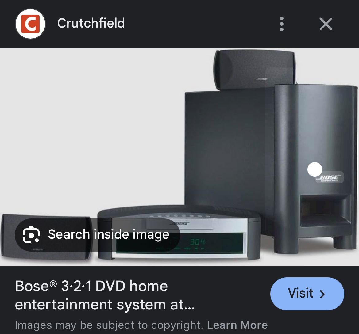 Bose Home Theater System With Bose Bluetooth Attachment