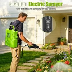Pulverizador Eléctrico de Mochila de 3 Galones (Verde)