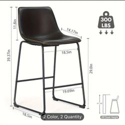 New- Black bar height barstools (50$ each, 6 available)