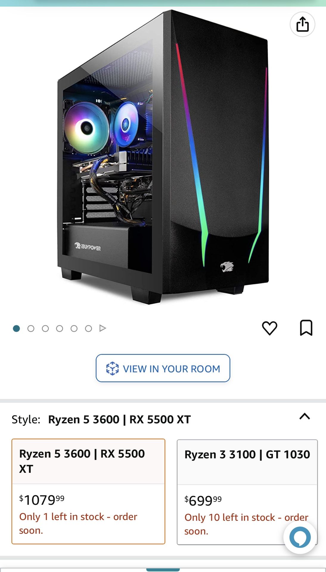 iBUYPOWER Gaming PC Computer Desktop (Used Like New)