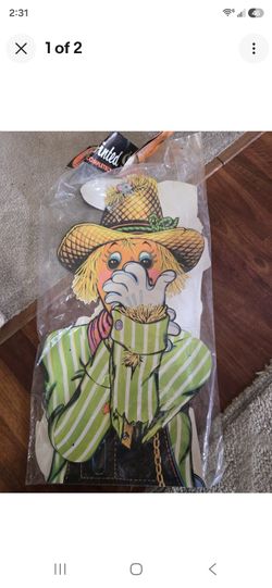 Scarecrow Halloween Cardboard Cutout Decoration Vintage