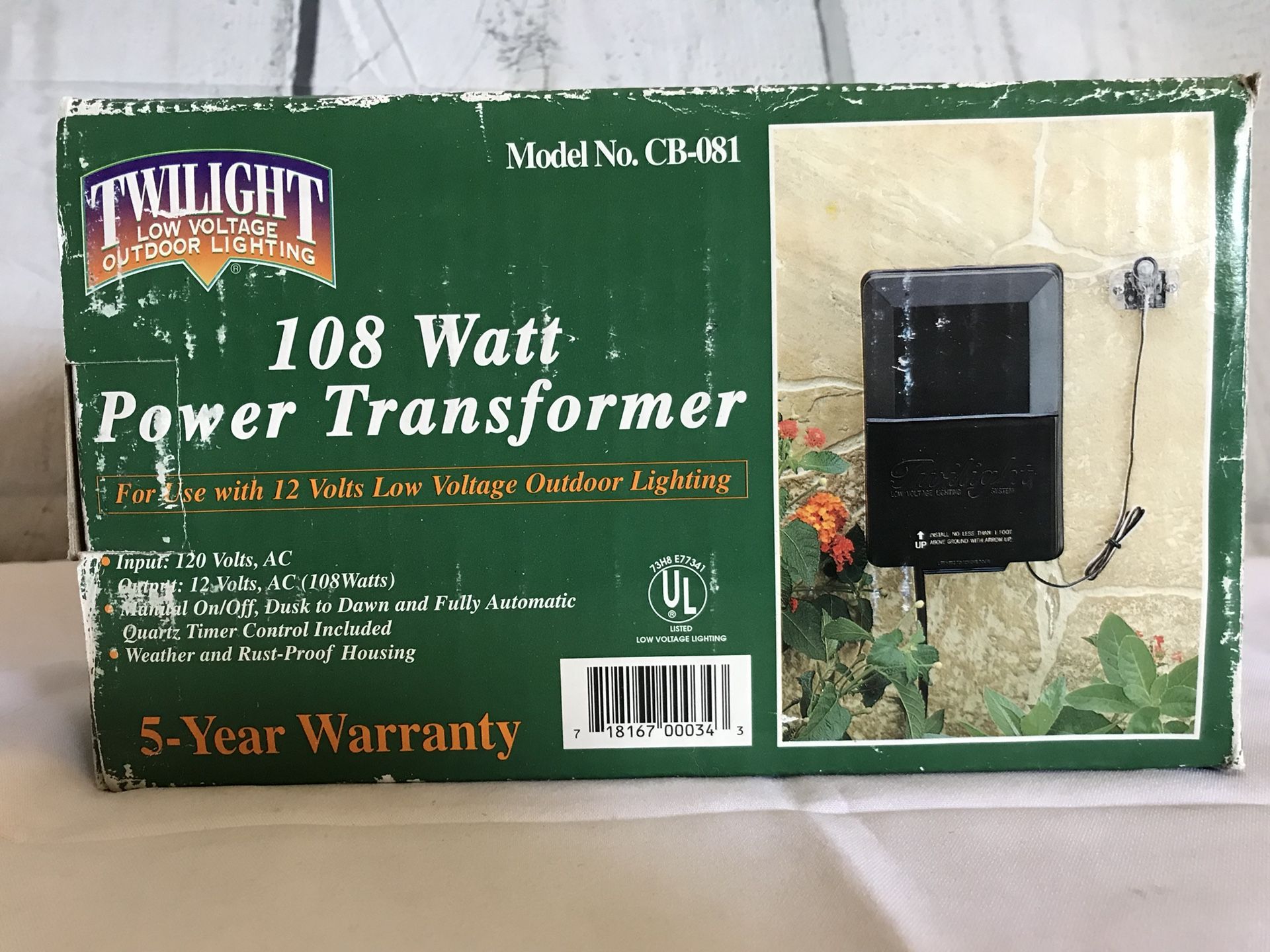Twilight Low Voltage Outdoor Lighting System 12V Transformer SL0018 CB