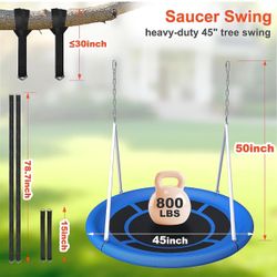 45 Inch Saucer Swing for Kids & Adults