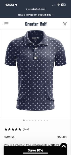 Greater Half Golf Shirt new 