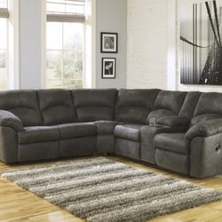 Tambo Pewter Reclining Sectional

