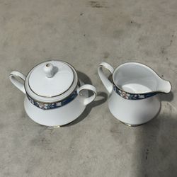 Noritake Prescott Creamer & Covered Sugar Set