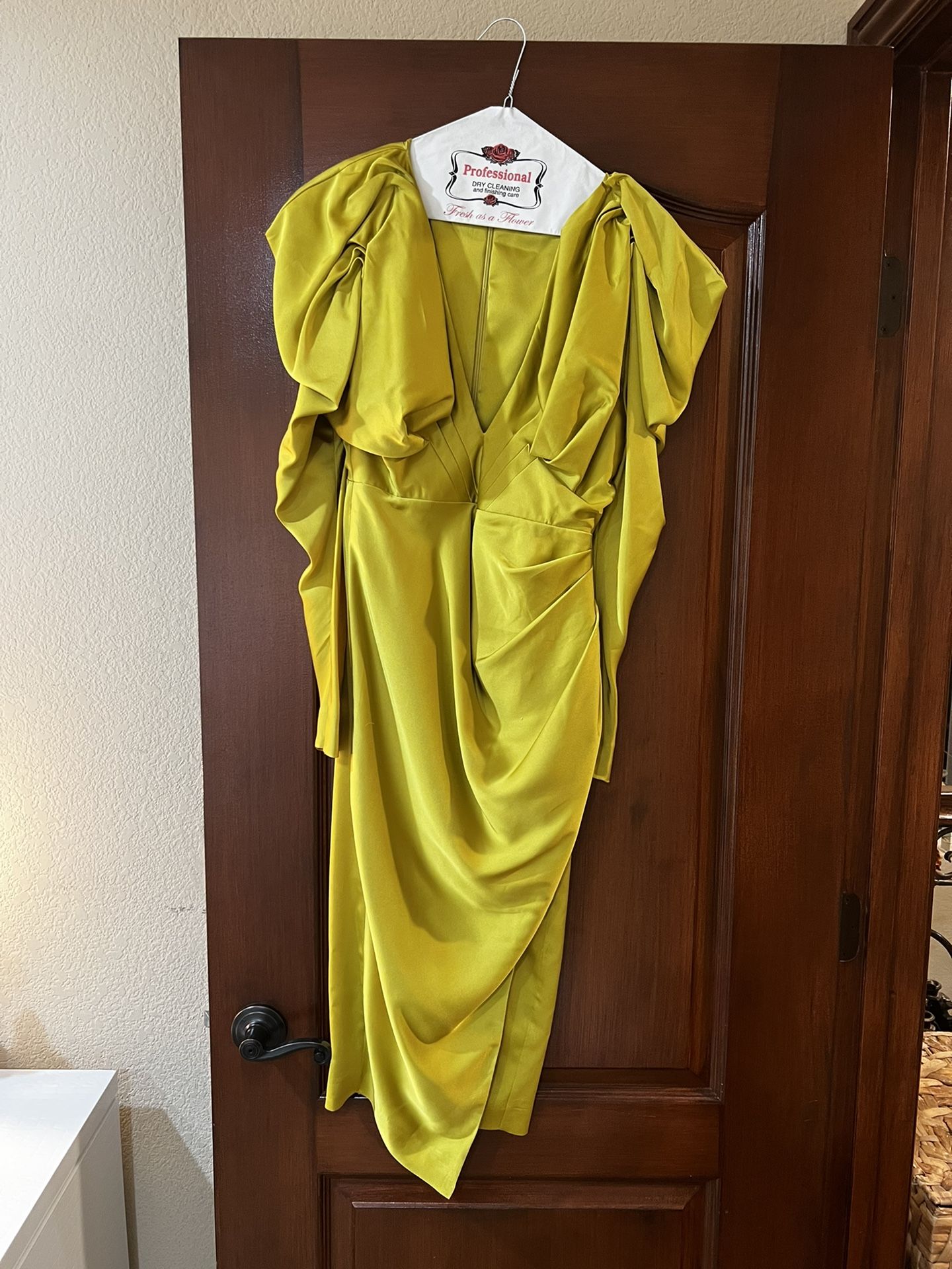 ASOS Green Long Sleeve Midi Dress Size 2