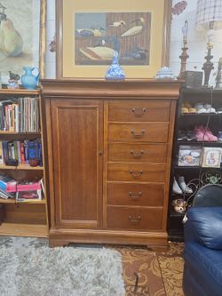 Vintage Bassett  Wood Armoire / Storage Chest