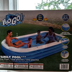 H2OGO! Rectangular 10' Inflatable Family Pool - Brand New in Sealed Box