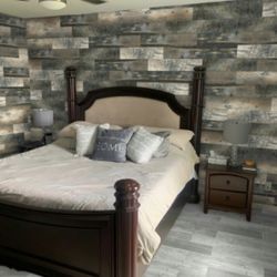 King Bed From Rooms To Go With Nightstands And Armoir