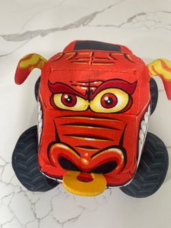 Red Monster Truck Plush Stuffed Toy