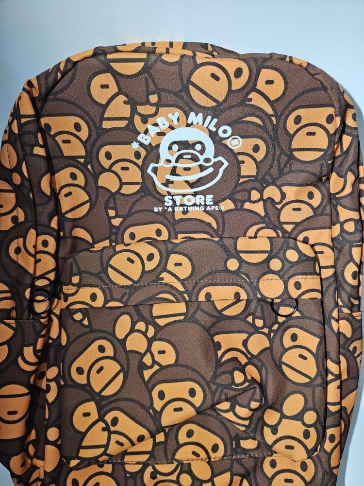 Monkey Pattern Bape Baby Milo Backpack