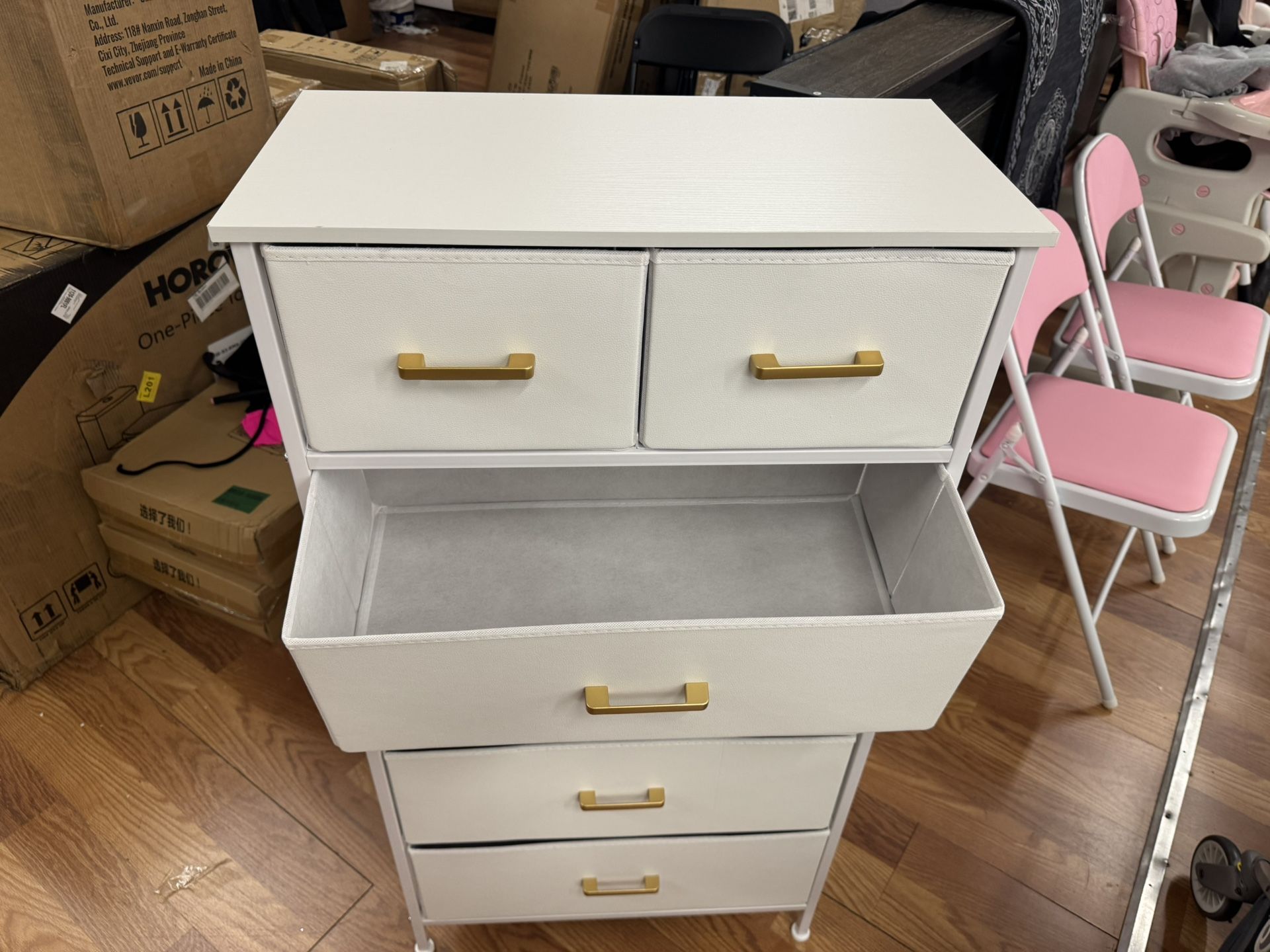 Dresser For Bedroom With 6 Fabric Drawers