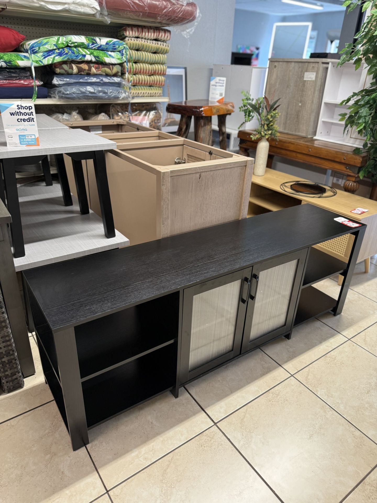 Brand New Black Tv Stand/ Entertainment Center
