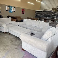 Fabric sofas  set 4 pieces