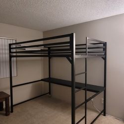 Full Bunk Bed w/ Desk, Mattress Included 
