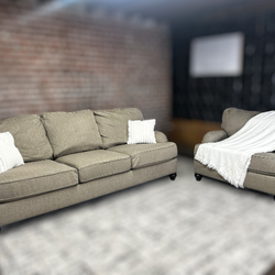 Delivery Available Ashley beige sofa/couch and chair
