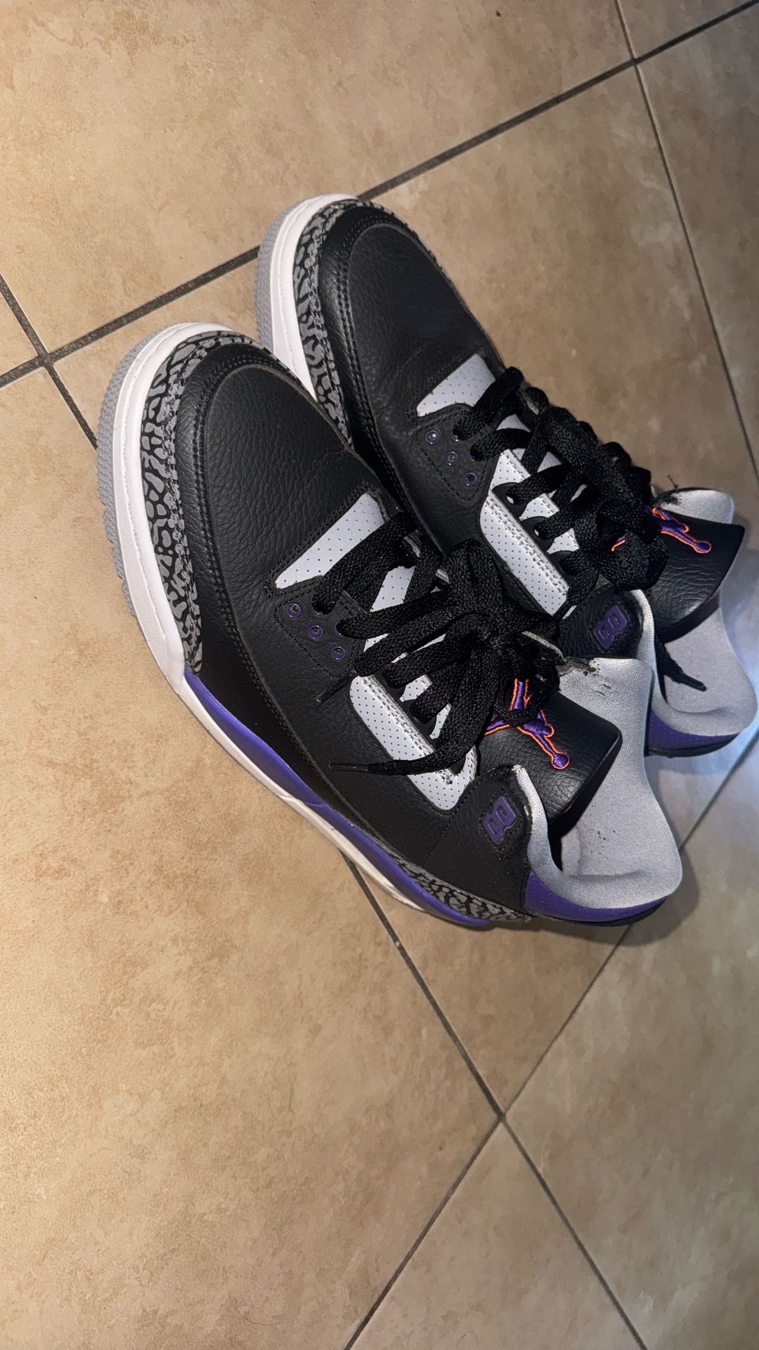 Jordan Black Cement Purple Jordan Court Purple