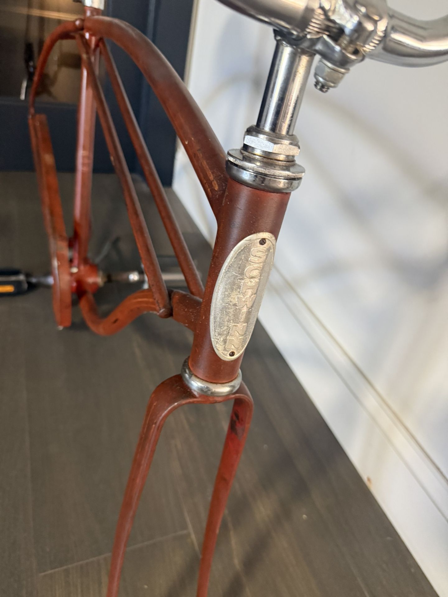 1959 Schwinn Tornado 26 Frame Fork Bars Crank Seat Vintage Antique Klunker Beach Cruiser Bike Bicycle