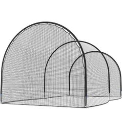 Batting Cage Baseball Softball, Hitting Cage Net and Frame Backyard Baseball Softball Training Equipment, Freestanding Portable Batting Cage Hitting a